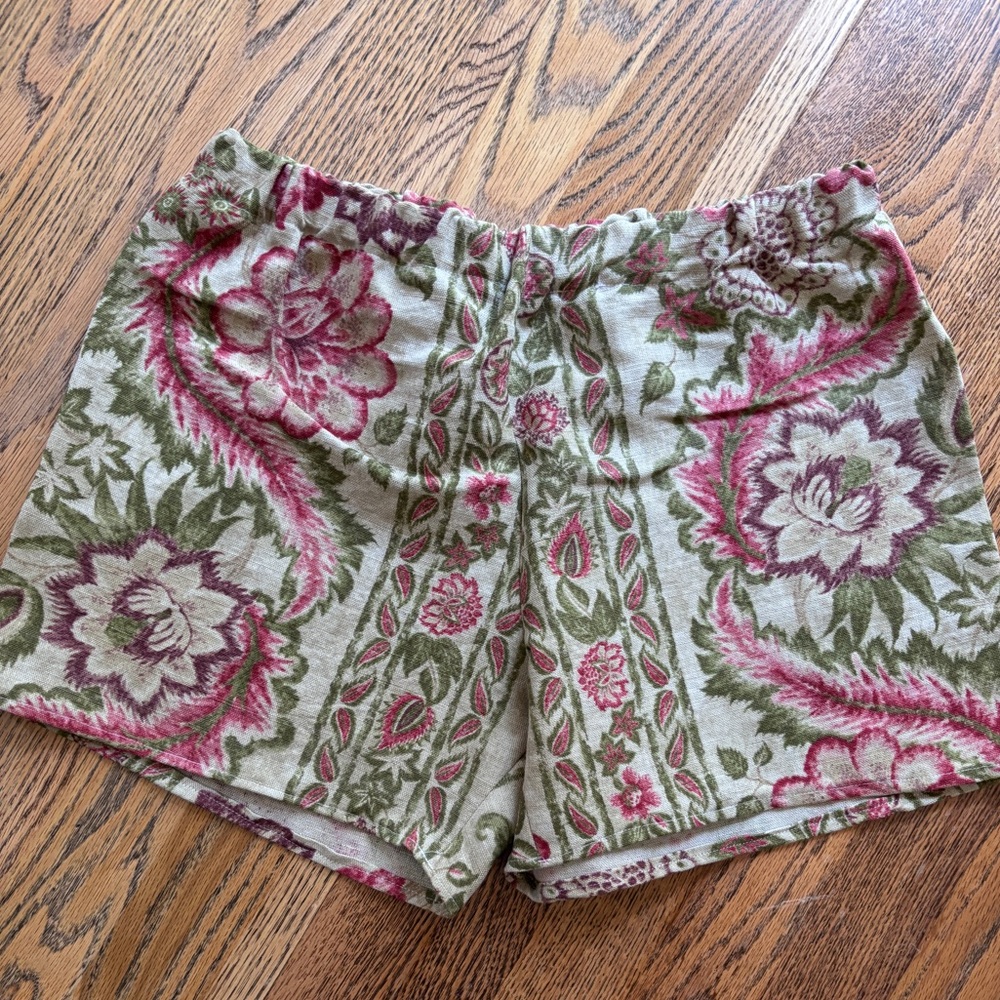 Handmade upcycled vintage curtain shorts